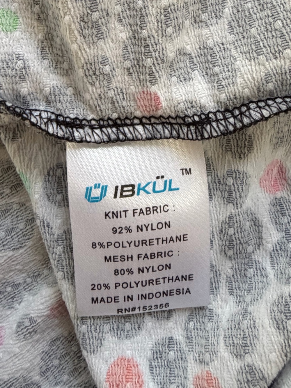 IBKUL Dots Demi Crew Neck Long Sleeve Top. Women's Size: L. - Picture 9 of 10